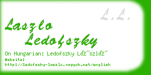 laszlo ledofszky business card